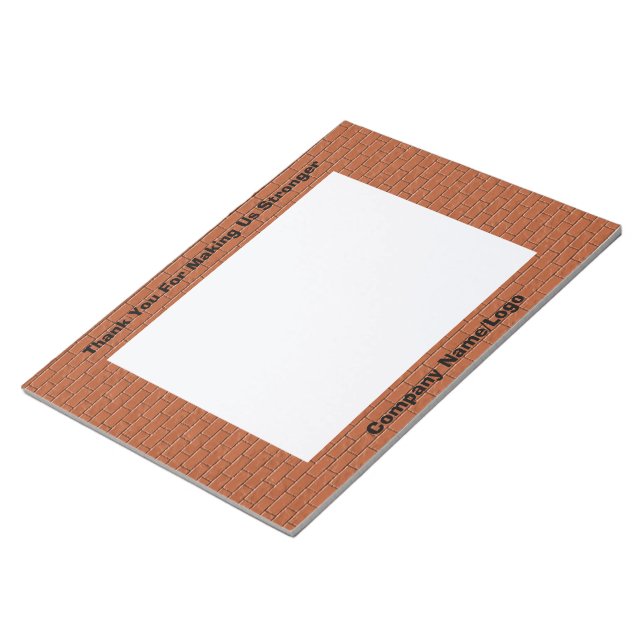 Office Employee Thank You For Making Us Stronger Notepad (Angled)
