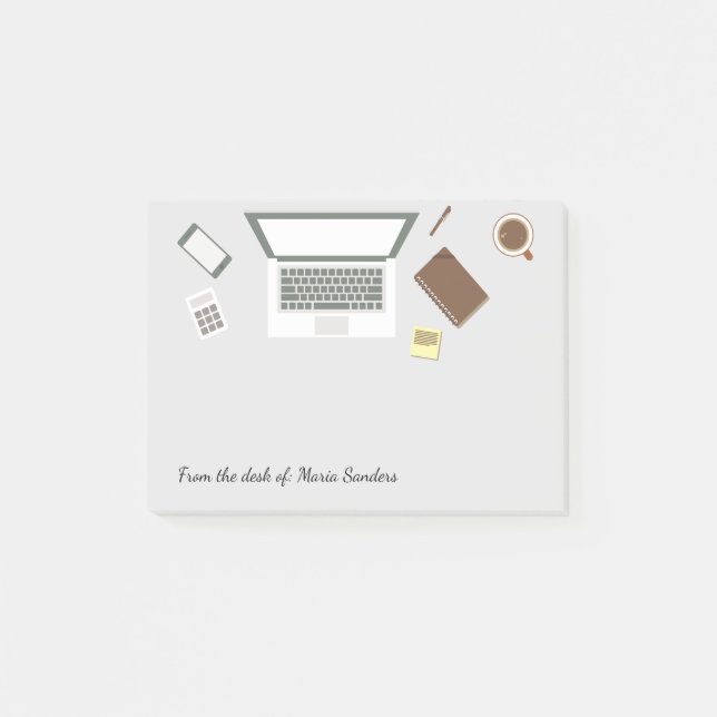 Office From The Desk Of Accountant Post-it Notes (Front)