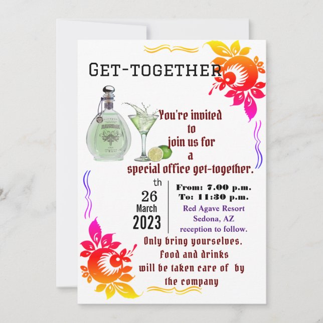 Office Get together  Invitation (Front)