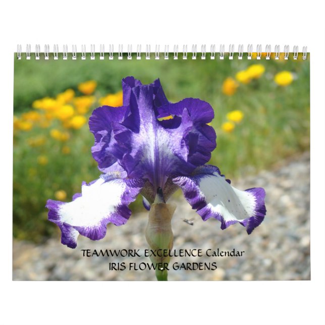 OFFICE GIFT CALENDAR Iris Flowers Teamwork! (Cover)