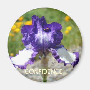 OFFICE GIFT MAGNETS Purple Iris Flower Manget Boss