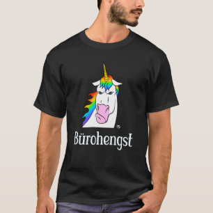 Office guy hero at work office job unicorn German  T-Shirt