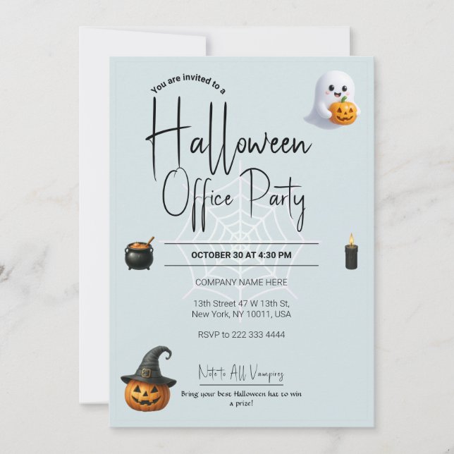 Office Halloween Invitations & Invitation Template (Front)