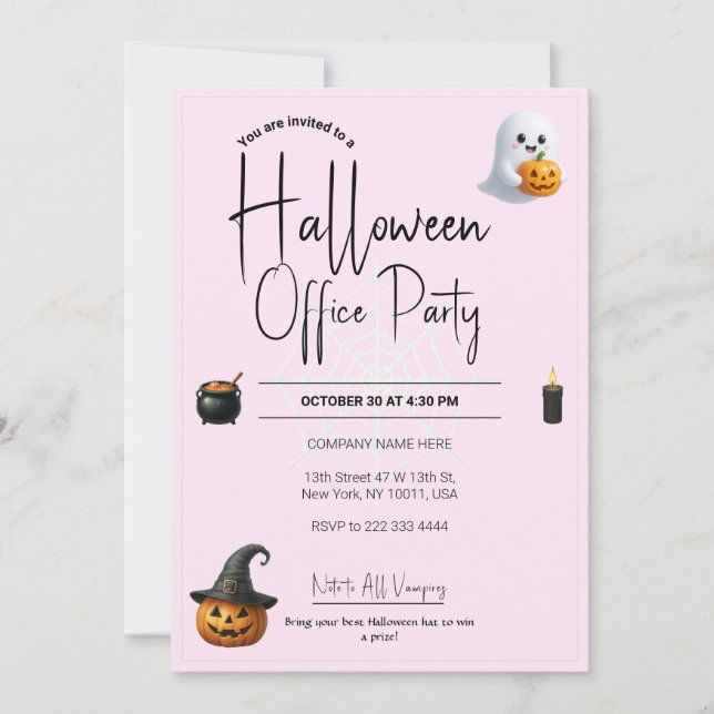 Office Halloween Invitations & Invitation Template (Front)
