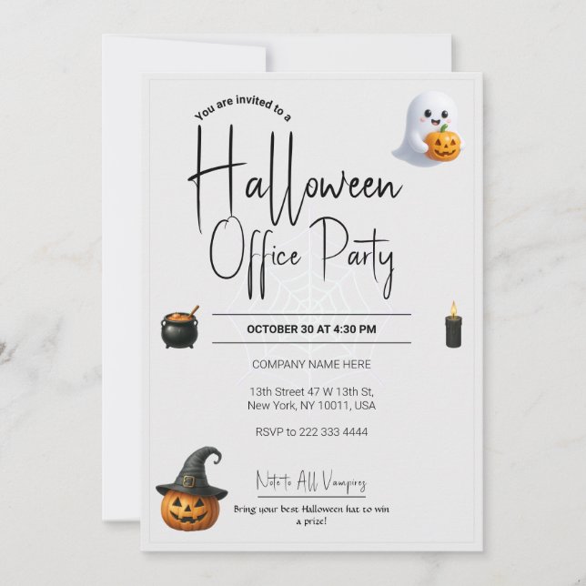Office Halloween Invitations & Invitation Template (Front)