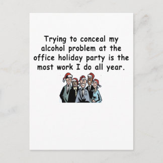 Office Holiday Party Humour Invitation Postcard