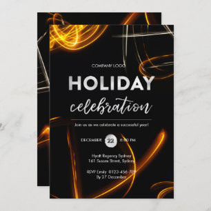 Office Holiday party light sparkler Invitation