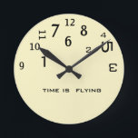 Office Humour Backwards Time Round Clock<br><div class="desc">What happened with the numbers in the wall clock? Office or home funny clock.</div>