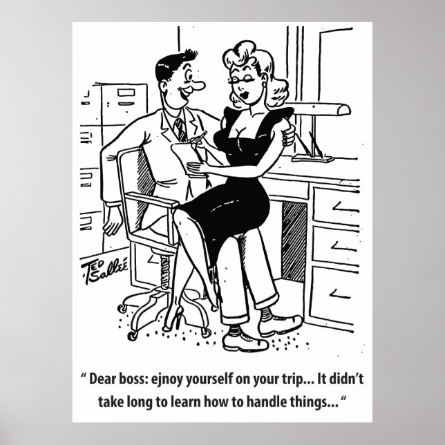 Office Humour, Man and Pretty Woman Poster (Front)