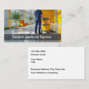 Office Janitorial Cleaning Services Business Card