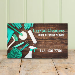 Office Janitorial Housekeeping Cleaning Services Business Card