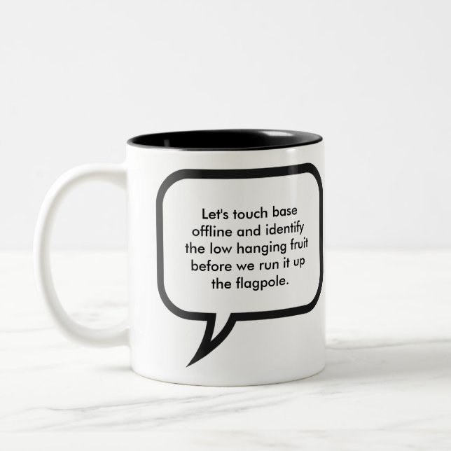 Office Manager Jargon Two-Tone Coffee Mug (Left)