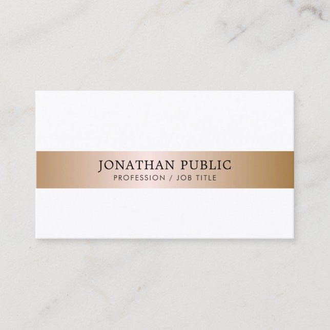 Office Modern Stylish Director Manager Luxury Business Card (Front)