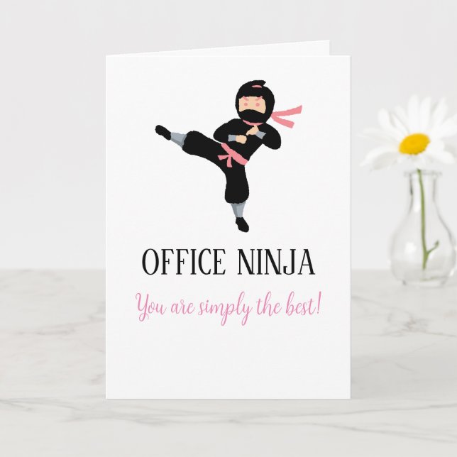 Office Ninja Administrative Assistant Appreciation Card (Small Plant)