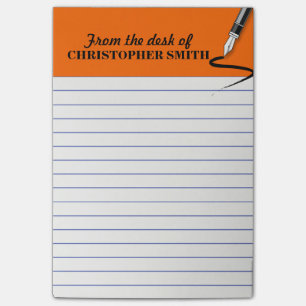 Office organizer orange Post-it® note PERSONALIZE