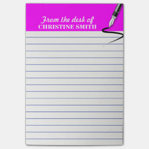 Office organizer pink Post-it® note PERSONALIZE