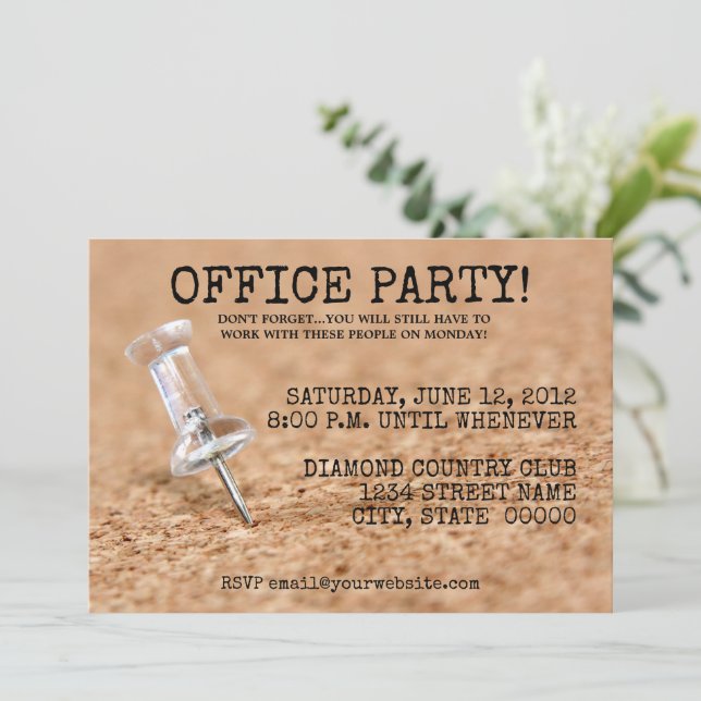 Office Party Invitations (Standing Front)