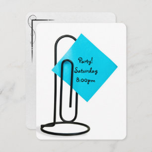 Office Party Reminder post it note Invitation