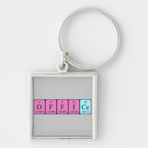 Office periodic table word keyring