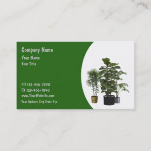 Office Plant Maintenance Service Business Card