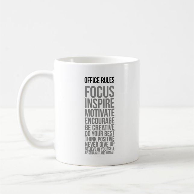 Office Rules Coffee Mug (Left)