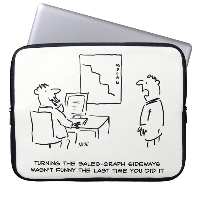 Office Sales Chart Turned Sideways. Funny Laptop Sleeve (Front)