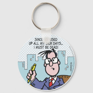 Office Sick Days Keychain