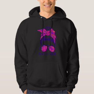 Office Squad Administrative Assistant Messy Bun 1 Hoodie