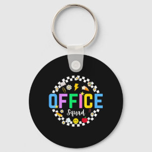 Office Squad Back to School Happy First Day of Keychain