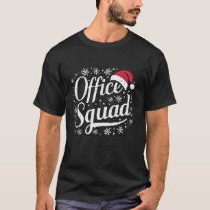 Office Squad Santa Hat Christmas Pajama Staff T-Shirt