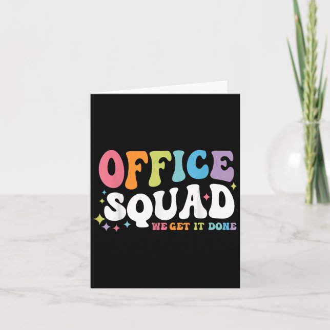 Office Squad We Get It Done Back To School Happy F Card (Front)