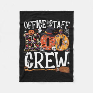 Office Staff Boo Crew Funny Halloween Matching Cos Fleece Blanket
