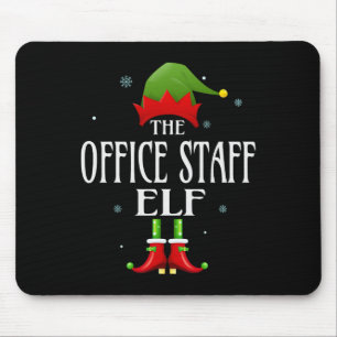 Office Staff Elf Xmas Matching Family Group Christ Mouse Pad