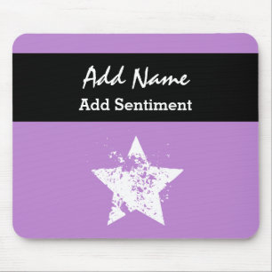 Office Star Purple Background Custom Name V02 Mouse Pad