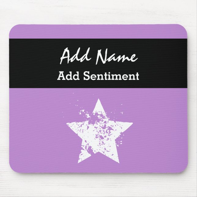 Office Star Purple Background Custom Name V02 Mouse Pad (Front)
