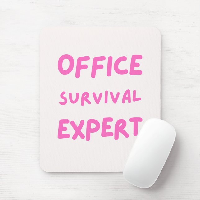 'Office Survival Expert' Coworker Funny Gift  Mouse Pad (With Mouse)