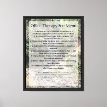 Office Therapy Fee Menu