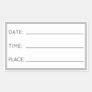 OFFICE TIME DATE PLACE STICKER