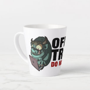Office Troll Do Not Feed! Internet Troll Cartoon Latte Mug