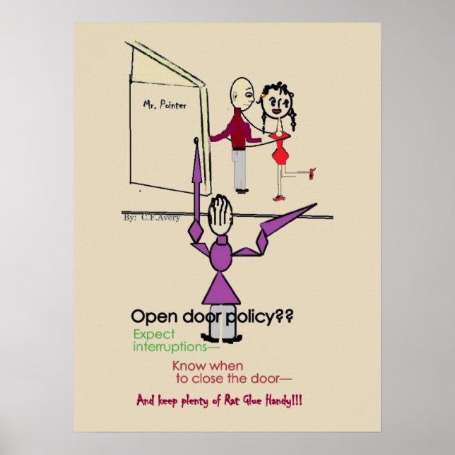 Office Wall Poster/Open Door Policy Poster (Front)