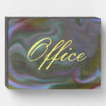 Office Wood Block Sign