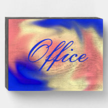 Office Wood Block Sign