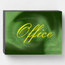 Office Wood Block Sign