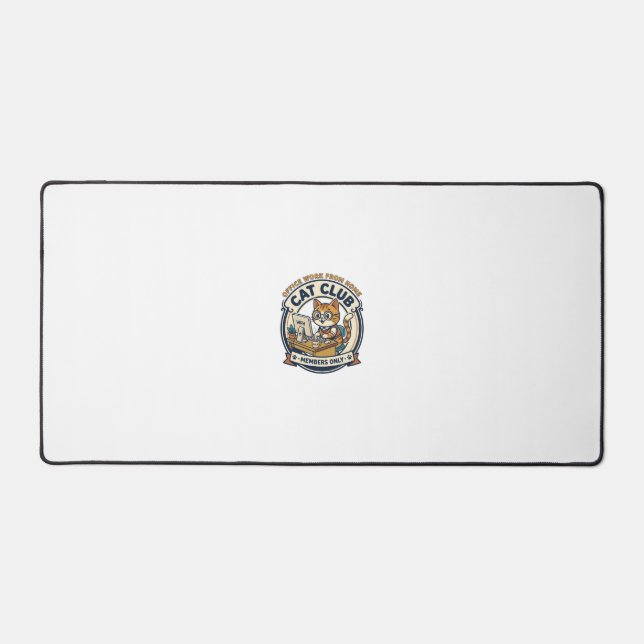 Office Work From Home Cat Cat Lover Gift - Office  Desk Mat (Front)