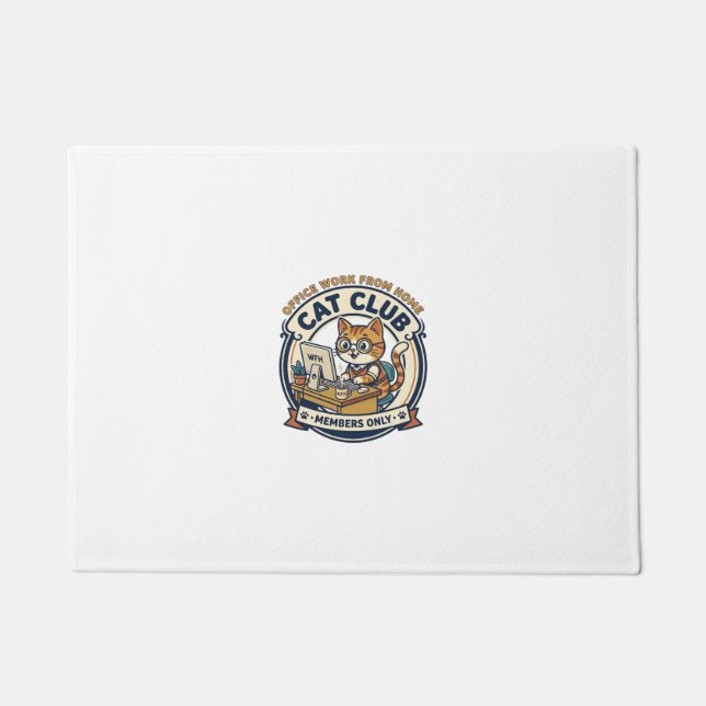 Office Work From Home Cat Cat Lover Gift - Office  Doormat (Front)