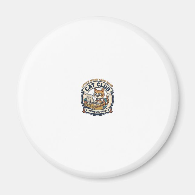 Office Work From Home Cat Cat Lover Gift - Office  Magnet (Front)