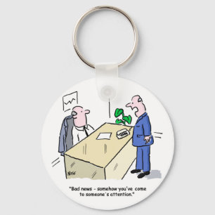 Office Worker Gets Noticed by Someone Keychain