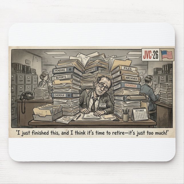 Office worker  tired mouse pad (Front)
