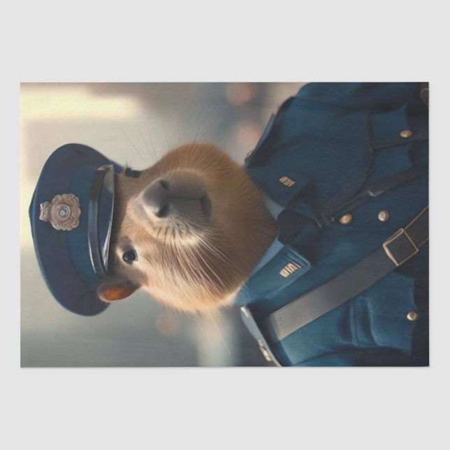 Officer Capybara: Keeping the Peace,  Tissue Paper (Front)