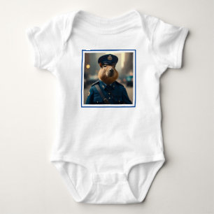 Officer Capybara The Policeman, Baby Bodysuit